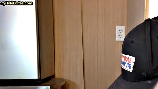 Real gaydaddy gets fucked in gloryhole after giving head