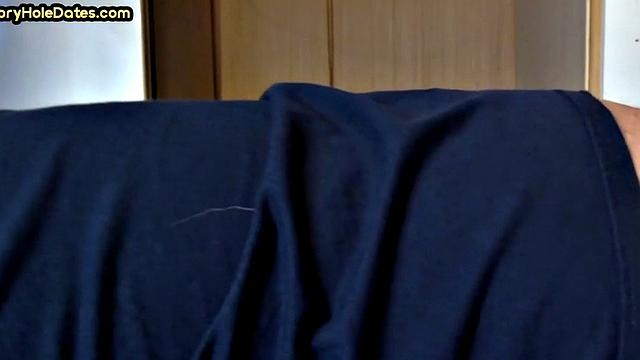 Real gaydaddy gets fucked in gloryhole after giving head