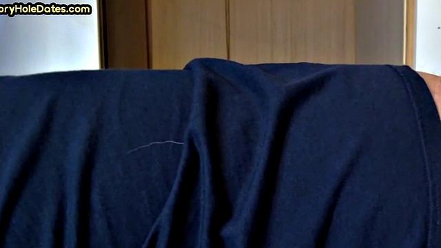 Real gaydaddy gets fucked in gloryhole after giving head