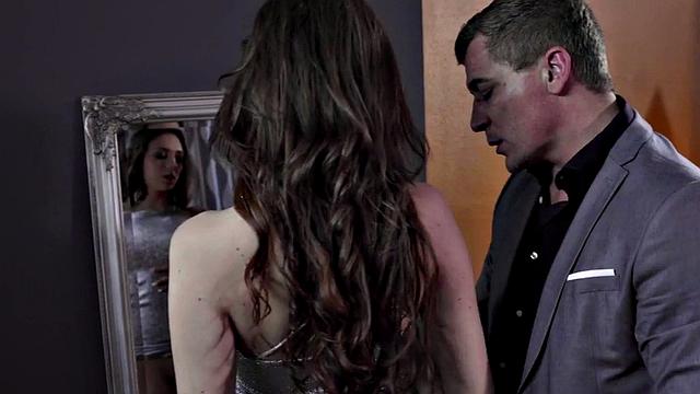 Expensive escort spoiling businessman