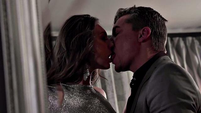 Expensive escort spoiling businessman