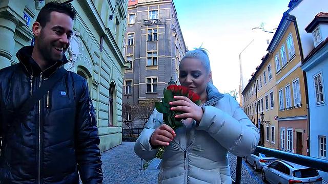 HUNT4K. Fellow hooks up with busty blonde and fucks her near BF