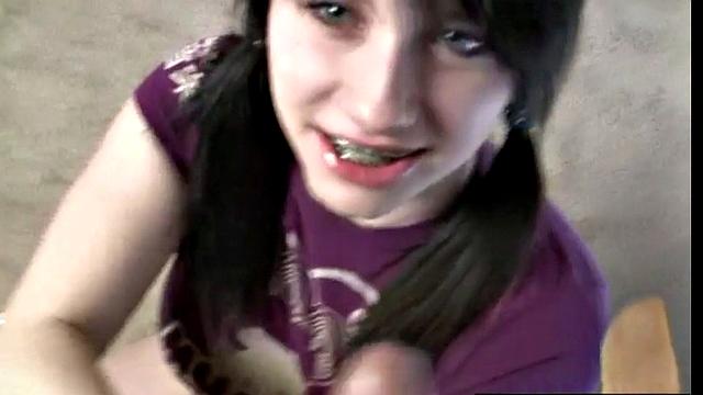 Melody Handjob closeup playing with balls