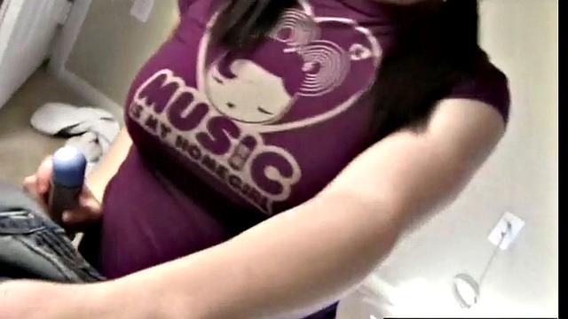 Melody Handjob closeup playing with balls