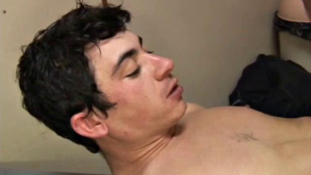 The two Latino hotties are full on bareback fucking in the locker room and they don't care who hears.