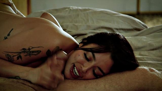 Sensual petite giving oral