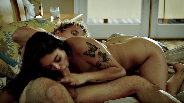 Sensual petite giving oral