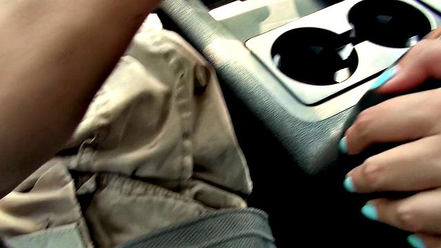 Messy with Gigi: Tattooed babe gives handjob and car blowjob in short shorts