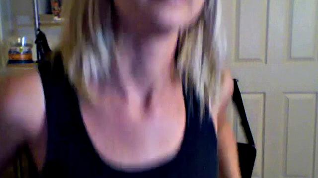 Teasing blonde in naughty solo