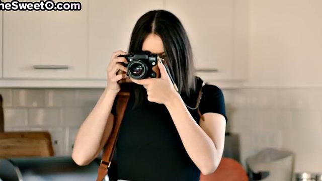 Stunning babe passionately riding lover's after blowjob