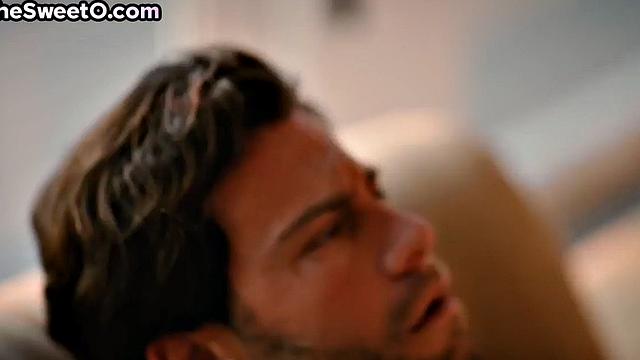 Stunning babe passionately riding lover's after blowjob