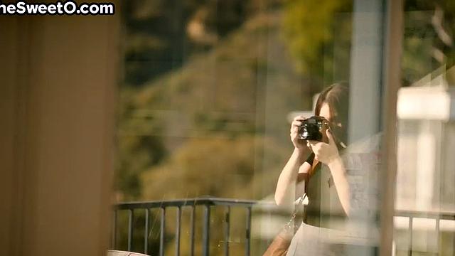 Stunning babe passionately riding lover's after blowjob