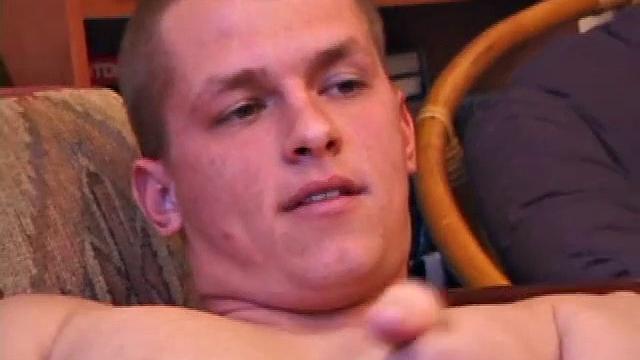 Jason strokes his cock and cums