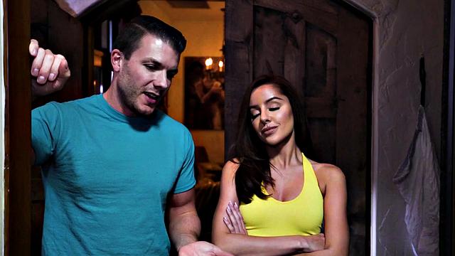 Babes toying pussy and riding in trio before blowjob