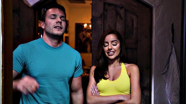 Babes toying pussy and riding in trio before blowjob