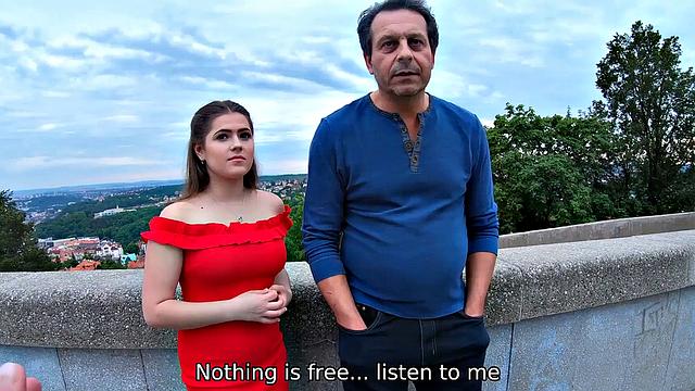 Kinky 21yo cutie trades her pussy for daddy's money in a wild outdoor bill-paying session