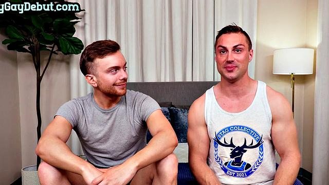 Debut stud gets fucked and jizzed by jock on casting