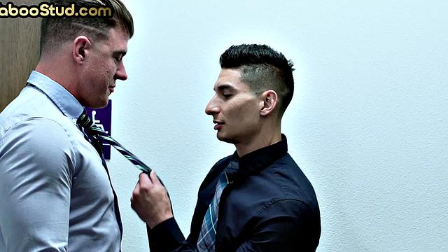 Taboo jock banged in public toilet by stepbrother