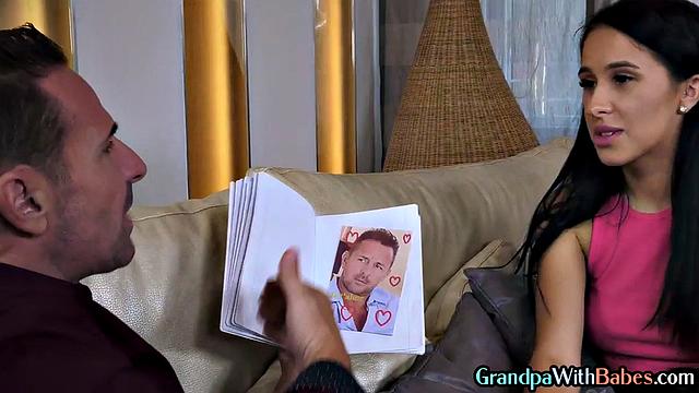 Cute babe pussypounded by DILF