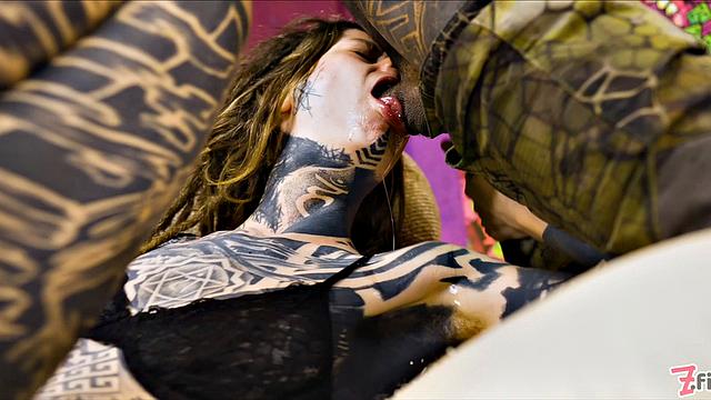 Tattoed Couple Hard Fucking And Anal