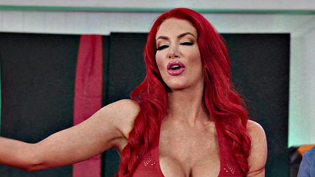 Busty ginger stepmom riding short guys cock in the gym