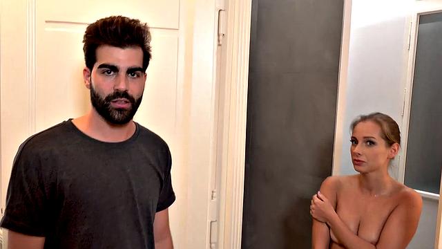 HUNT4K. Girl is shocked but still gets banged by lover before BF