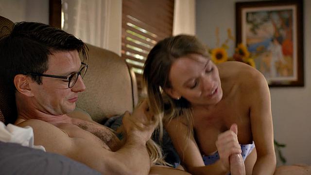 Big-boobs stepmom massaged and fucked by horny stepson