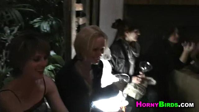 Wild sex party with sex toys and hot brunettes