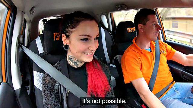 Big bootied diver babe rammed by instructor in the backseat