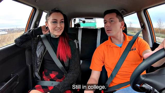 Big bootied diver babe rammed by instructor in the backseat