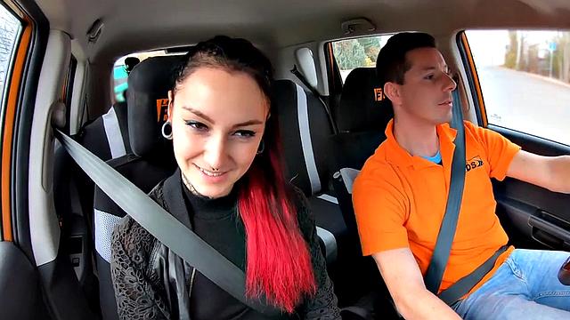 Big bootied diver babe rammed by instructor in the backseat