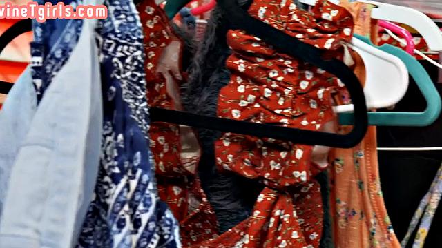 TS cowgirl barebacked by her lover