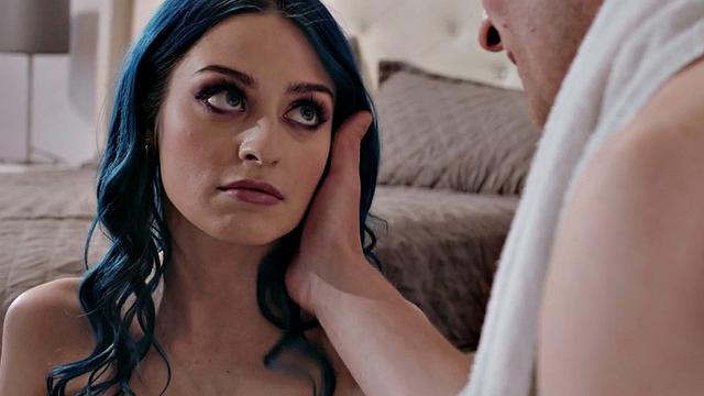 Greedy stepdaughter with big boobs fucked by stepdad