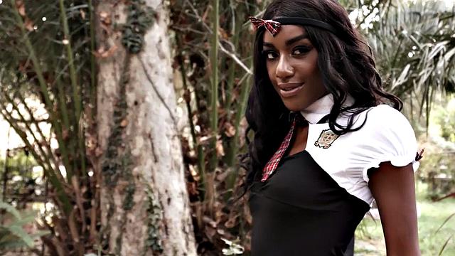 Nubian beauty gets licked and stuffed missionary