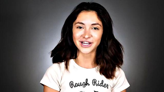 Cute 21yo babe solo toying her pussy before shaking orgasm