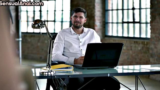 Sexy anal slut banged in office by perverted dirty fucker