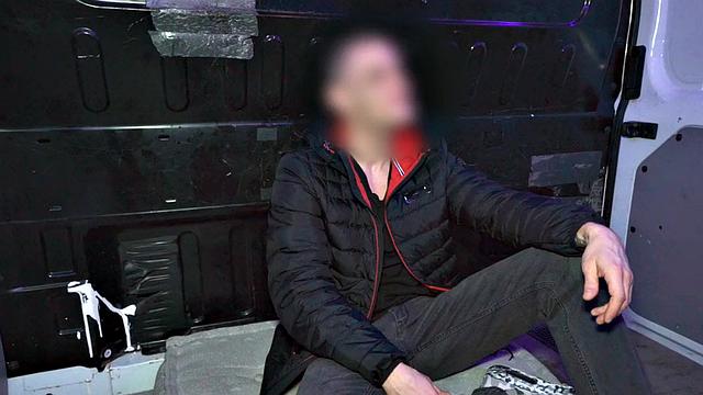 Tiny European picked up and doggystyled in van