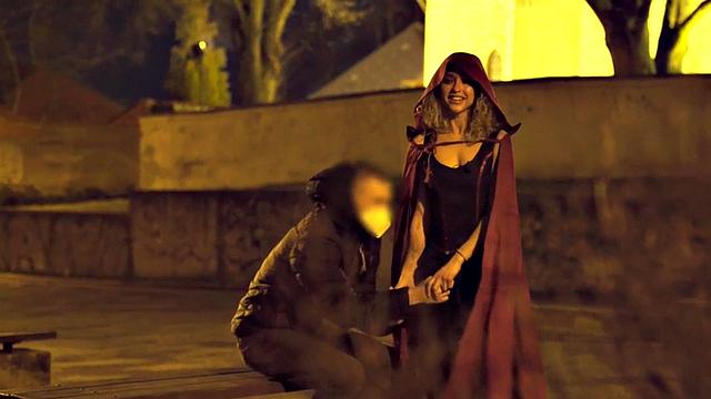 Tiny European picked up and doggystyled in van