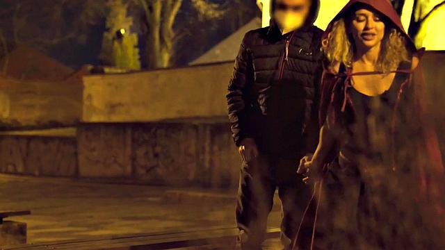 Tiny European picked up and doggystyled in van