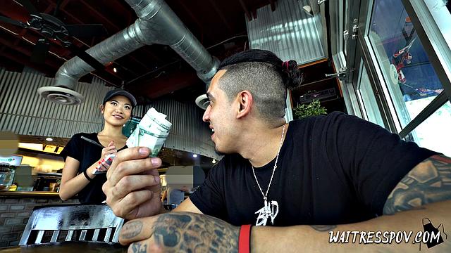 Waitress POV - Vina Sky - Petite Asian Treat