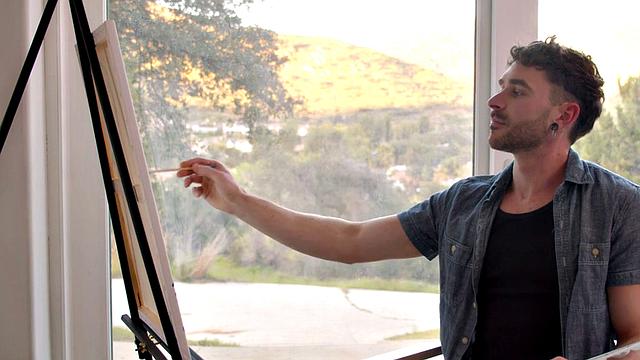 Seduced otter barebacked outdoors tasting jizz