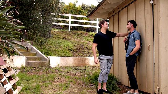 Seduced otter barebacked outdoors tasting jizz