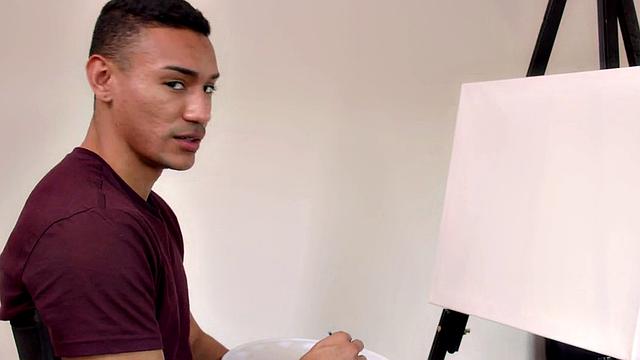 Seduced otter barebacked outdoors tasting jizz