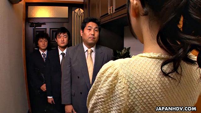 Hot woman Reina Misaki gets two big cocks