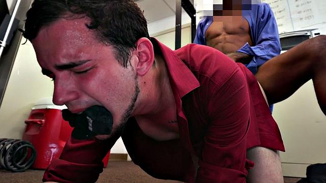 IR hairy amateur stud banged by Black office jock