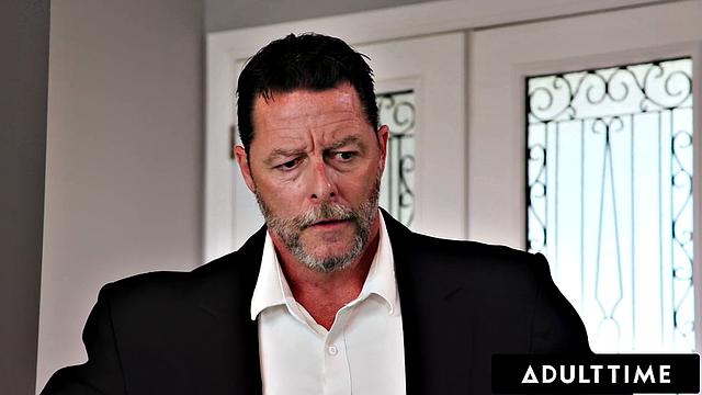 ADULT TIME - Shocked Man Caught Cheating MILF Lolly Dames Getting GANGBANGED In Living Room