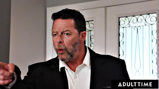 ADULT TIME - Shocked Man Caught Cheating MILF Lolly Dames Getting GANGBANGED In Living Room