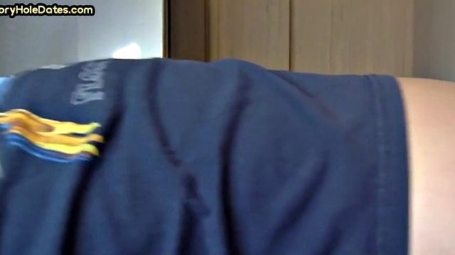 Mature gay man gets gloryhole action after sucking cock