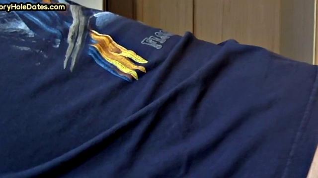 Mature gay man gets gloryhole action after sucking cock