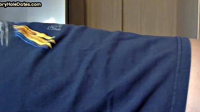 Mature gay man gets gloryhole action after sucking cock